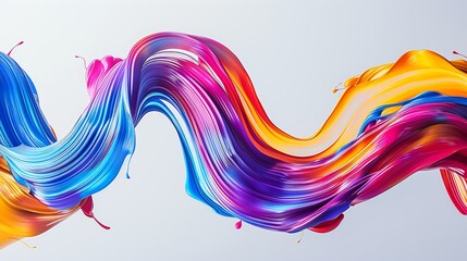 Poster - Abstract Swirling Colorful Paint