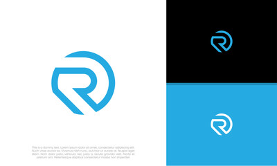 Wall Mural - Initials R logo design. Initial Letter Logo. Innovative high tech logo template.	
