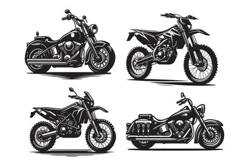 Motorcycle vector icons