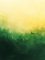 Poster - Serene and Captivating Gradient Blend from Dark Green to Soft Yellow   Fluid and Organic Color Flow with Natural Vibrancy