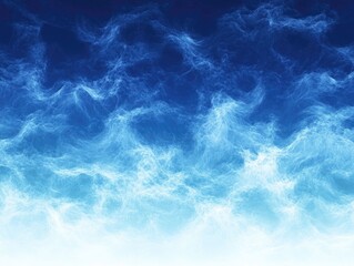 Poster - Serene Gradient Blending from Navy Blue to Sky Blue and White   Soothing Minimalist Abstract Digital Art Wallpaper with Tranquil and Peaceful Atmosphere