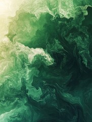Poster - Smooth and Seamless Gradient Transition from Forest Green to Emerald to Mint   Abstract and Earthy Vibrant Backdrop with Serene and Captivating Color Palette