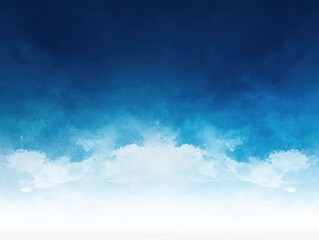 Poster - Gradient Blending from Navy Blue to Sky Blue to White   Tranquil Abstract Art Design with a Serene Calming and Captivating Aesthetic