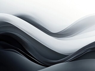 Poster - Elegant and Smooth Gradient Transition from Charcoal Gray to Silver to White Tones Minimalist and Sleek Abstract Background Design