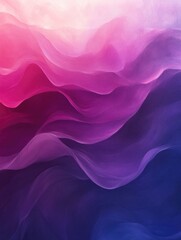 Poster - Captivating gradient blend from deep violet to vibrant fuchsia to soft dreamy pink   A visually striking and mesmerizing abstract art composition with a fluid ethereal