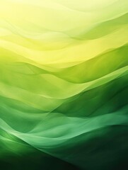 Poster - Smooth flowing gradient background transitioning from deep green to light lime and soft yellow hues creating a fresh zesty and contemporary abstract design