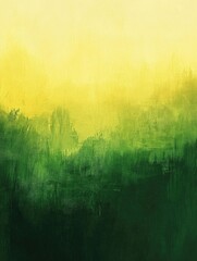 Poster - Smooth Gradient of Vibrant Green Lime and Soft Yellow Tones Abstract Design with Minimalist Geometric Patterns and Textures