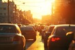 © Akarat Phasura - Traffic jam on a hot day , concept of heat wave , hot wave , Generative AI