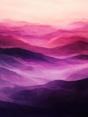 Poster - Elegant gradient transition from deep rich purple to soft pink and peach tones creating a dreamy gentle and modern abstract background with a vibrant yet calming color palette