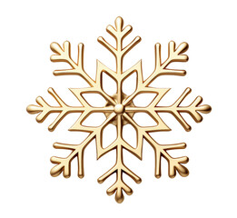 Wall Mural - Gold Snowflake isolated on transparent background