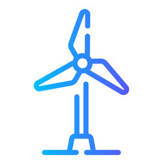 Poster - windmill Line Gradient Icon