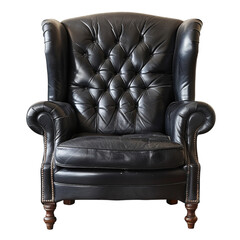 Black leather armchair clip art