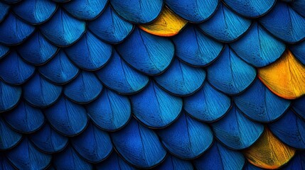 Poster - Texture of fish scales, marine life, detailed pattern Background