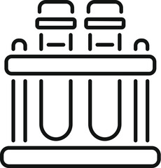 Poster - Simple outline of a powerful electric transformer delivering reliable power
