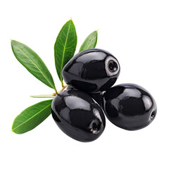 Black olives with leaves clip art