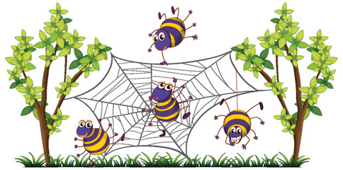 Poster - Playful Spiders on a Web