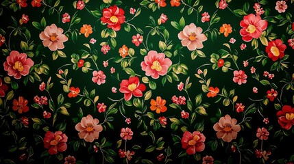 Wall Mural - Floral pattern, elegant wallpaper, intricate design Background