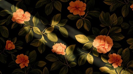 Wall Mural - Floral pattern, vintage wallpaper, intricate design Background