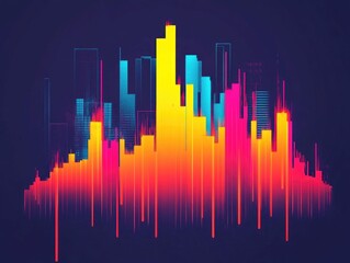 Poster - of a Melting Market Graph Representing the Financial Crisis Market Meltdown and Economic Downturn  The Conveys the Concept of Declining Trends Collapsing Investments and Uncertainties in the Economy