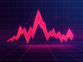 Poster - depicting a melting downward trending market graph or chart representing a market crash market meltdown or financial crisis  The image showcases the decline collapse
