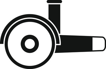 Poster - Simple black icon of an angle grinder cutting machine power tool