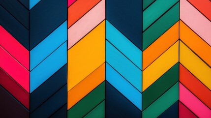 Poster - Chevron pattern, modern wallpaper, bold colors Background