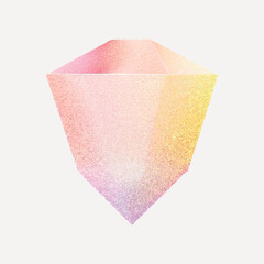 Sticker - geometric shape gradient illustration vector