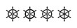 © d4_dsgns - Ship steering wheel set. Boat steering wheels. Vector