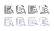 © d4_dsgns - Audit document line icon set. Report symbol. Inspecting sign. Vector