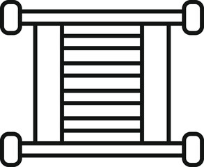 Poster - car radiator detail cooling engine system icon. outline car radiator detail cooling engine system ic
