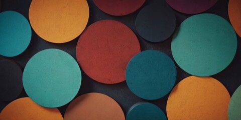 Aufkleber - A colorful background of circles with different colors
