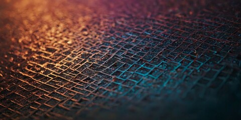Aufkleber - A close up of a patterned surface with a blue and purple hue