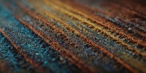 Aufkleber - A close up of a wooden surface with a pattern of brown and blue