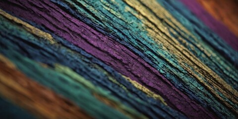 Poster - A colorful stripe of wood with a purple stripe in the middle