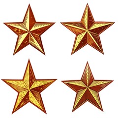 Wall Mural - set of four stars