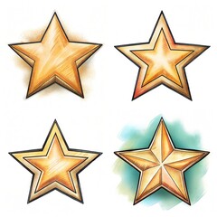 Wall Mural - set of stars