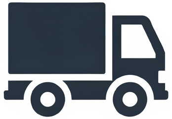 Wall Mural - Delivery truck side view Pictogram. Generative AI