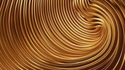 Poster - Abstract golden curved background 3D rendering and illustration