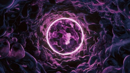 Poster - Abstract background with black and purple mesh texture
