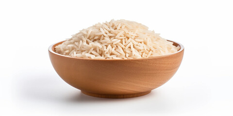 Wall Mural - Uncooked Rice Isolated