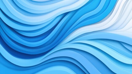 Wall Mural - This modern abstract background features sleek blue waves with a textured feel, perfect for digital design and creative projects.