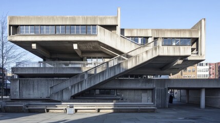 Wall Mural - Modernist Architecture: A Concrete Structure