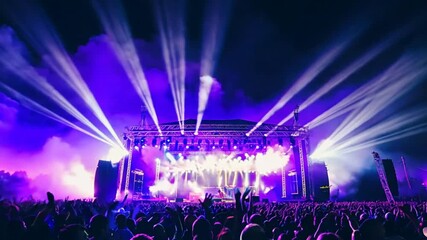 Poster - Nightlife and festivals stage music performance Recreational activities and music performances