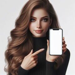 woman holding a mobile phone