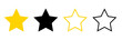 © stoker - Stars collection. Star vector icons. Golden Stars isolated on white background. Vector illustration