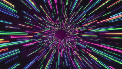 Poster - Vibrant Abstract Lines in a Digital Technology Background Illustration