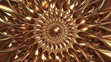 Poster - Abstract shiny background with 3D fractal rendering Not AIgenerated illustration
