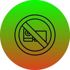 Poster - No recording Icon