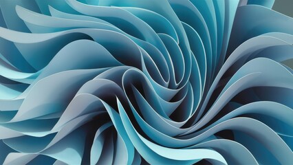 Poster - Abstract Wavy Light Blue Design