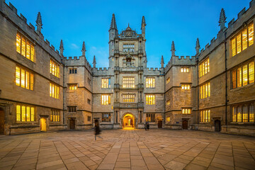 Poster - Old town of Oxford city, cityscape of England